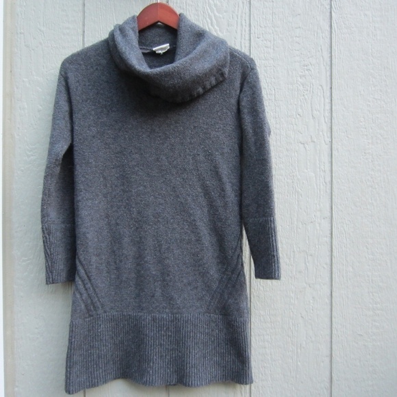 Anthropologie Sweater Dress Women's XS Sonoran Wool Cashmere Blend Gray  Soft - Picture 1 of 16
